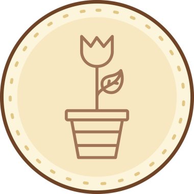 Bitki yetiştiriyorum. Basit illüstrasyon