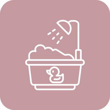 Temizlik servisi simgesinin vektör illüstrasyonu