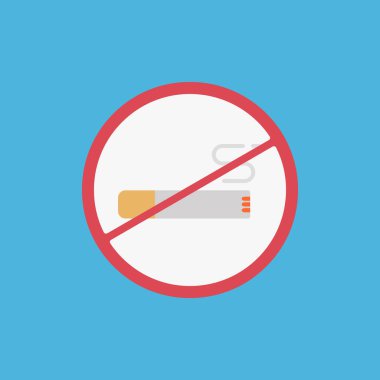 yasak sigara içme vektörü illüstrasyonu