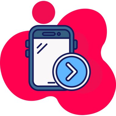 Cep telefonu. Web simgesi basit illüstrasyon