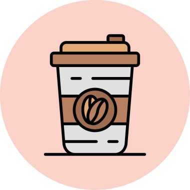 kahve fincanı simgesi, vektör illüstrasyonu