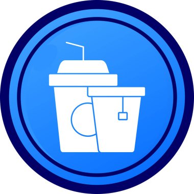 kahve fincanı ikonu vektör çizimi tasarımı