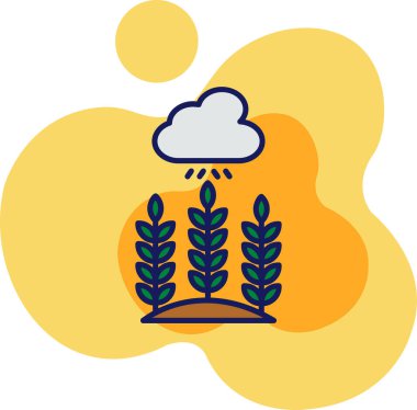 Hava tahminleri web simgesi, basit vektör illüstrasyonu