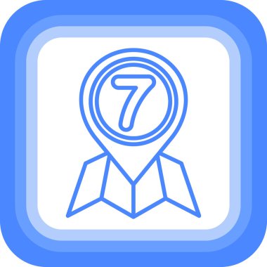 7 numaralı simge vektör illüstrasyonu