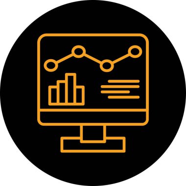 Veri analiz simgesi, vektör illüstrasyonu