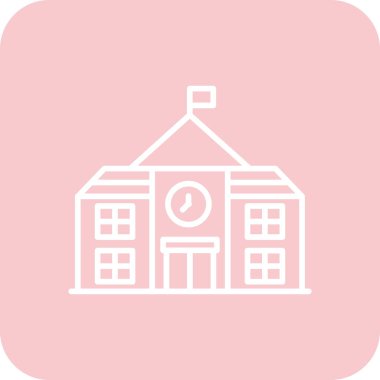 okul binası vektör çizim