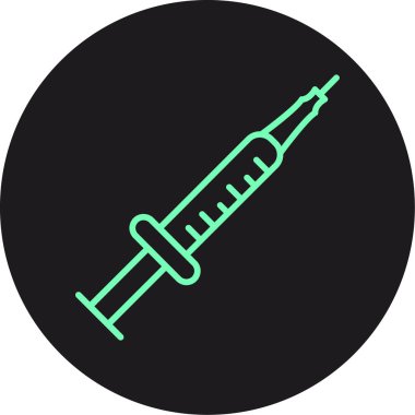 Şırınga ikonu. Web için aşı vektör simgelerinin basit illüstrasyonu