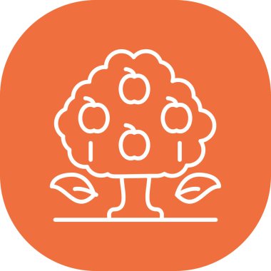 Bir ağaç simgesinin vektör illüstrasyonu