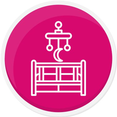 yatak ikonu vektör illüstrasyonu