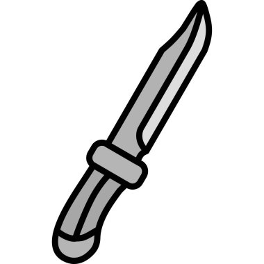 vektör karikatür bıçağı beyaz arkaplanda izole edildi.