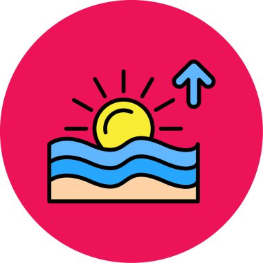 Plaj simge vektör çizim