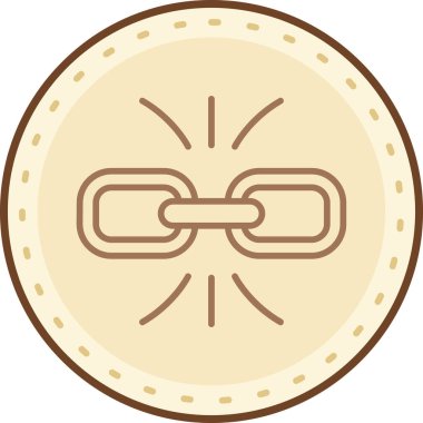 Bozuk para zinciri vektör illüstrasyonu