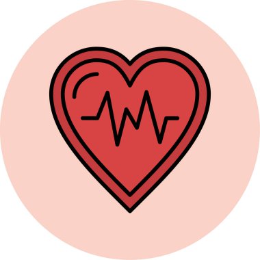 kardiyogram simgesi modada izole edilmiş arkaplan