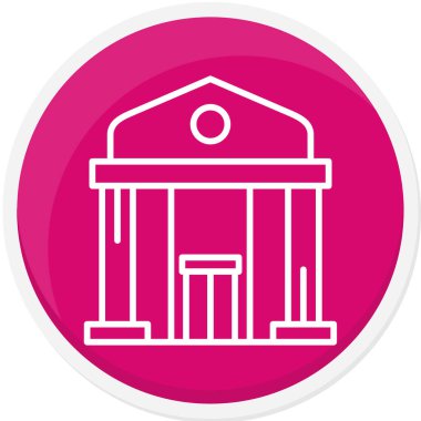 Banka. Web simgesi basit illüstrasyon