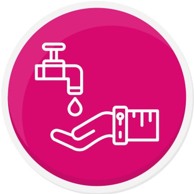 Su musluğu ikonu vektör illüstrasyonu