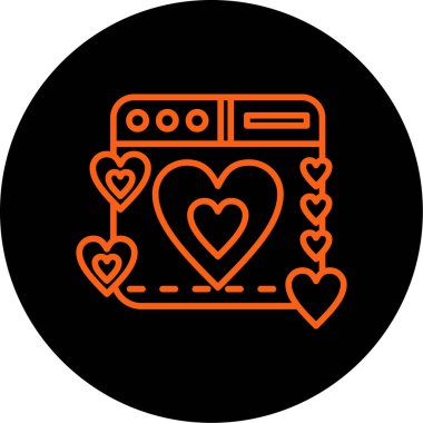 Aşk simgesi vektör illüstrasyonu