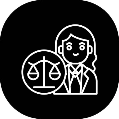 Hukuk simgesinin vektör illüstrasyonu