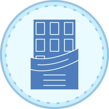 Bina. Web simgesi basit illüstrasyon