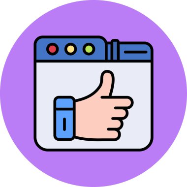 Baş parmaklar yukarı simgesi, vektör tasarımı olan el