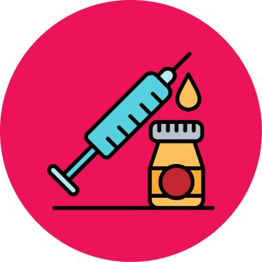 Aşı. Web simgesi basit illüstrasyon