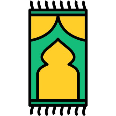 Cami simgesi. renk çizgisi vektör çizimi. düzenlenebilir vuruş