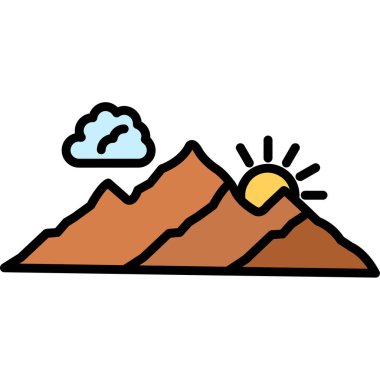 dağ ikonu vektör illüstrasyonu