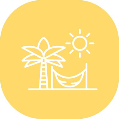 plaj tatil vektör simgesi