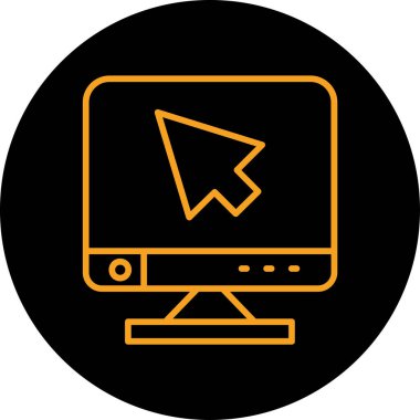 bilgisayar izleme simgesi, vektör illüstrasyonu