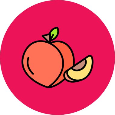 elma simgesinin vektör illüstrasyonu