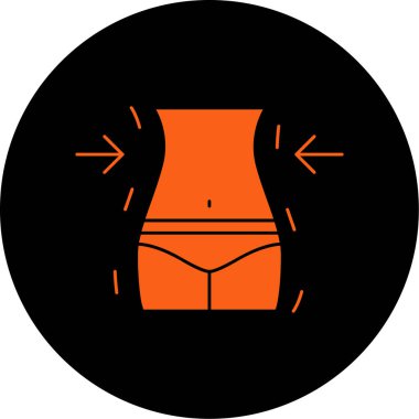 Mayolu güzel bir kadın mayosu ve vektör çizimi.