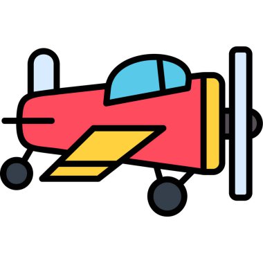 Uçak. Web simgesi basit illüstrasyon