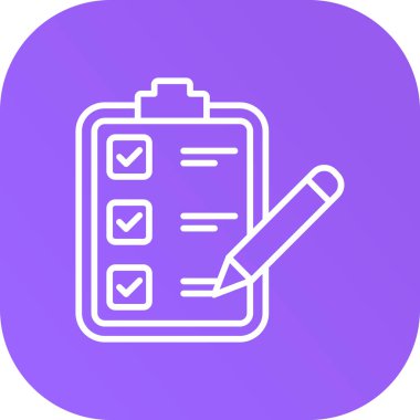 Kontrol listesi. Web simgesi basit illüstrasyon