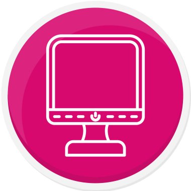 Monitör. Web simgesi basit illüstrasyon
