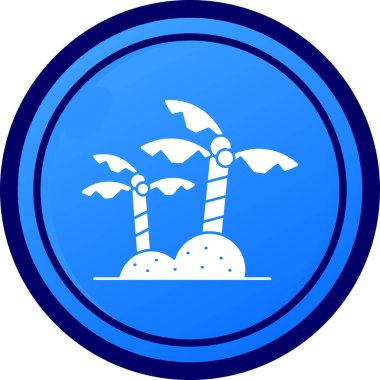 Bir plaj ağacı simgesinin vektör çizimi