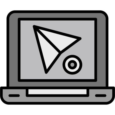 Bilgisayar. Web simgesi basit illüstrasyon