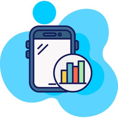 analitik iş grafiği simgesi - taslak biçimi