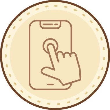 cep telefonu simgesi. Moda vektör illüstrasyonu