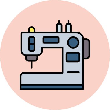 Dikiş makinesi simgesi vektör çizimi