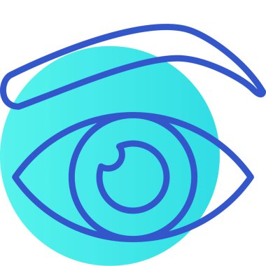 Göz. Web simgesi basit illüstrasyon