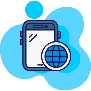 akıllı telefon simgesi vektör illüstrasyonu