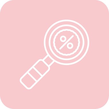 Büyütme cam simgesi, vektör illüstrasyonu