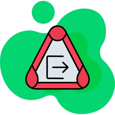 çıkış simgesi, vektör illüstrasyonu basit tasarım