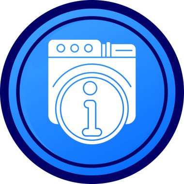 yuvarlak çerçeveli sembolik çamaşır makinesi