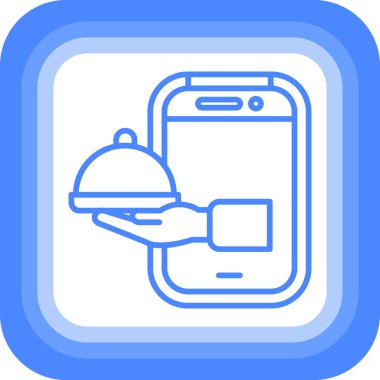 Akıllı telefon simgesinin vektör illüstrasyonu