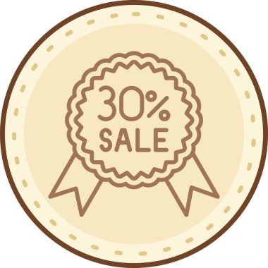 indirimli etiket simgesi, vektör illüstrasyonu