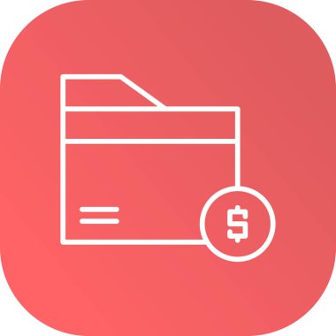 para vektörü renk çizgisi simgesi