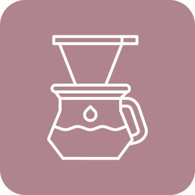 Kahve fincanı. Web simgesi vektör illüstrasyonu