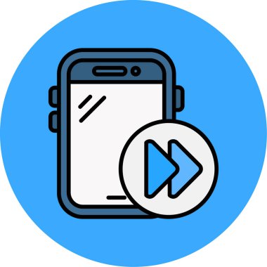 mobil saat ikon vektör illüstrasyonu