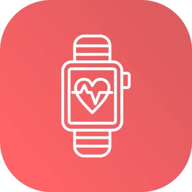 Modern kalp atış hızı simgesinin vektör illüstrasyonu