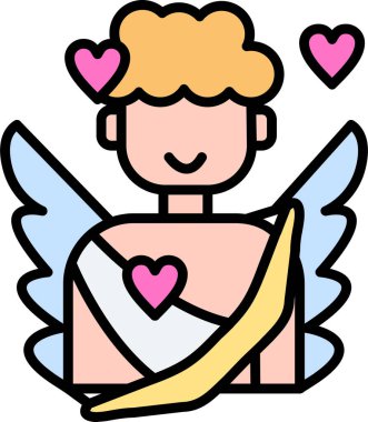 Melek Aşk Tanrısı kalp simgesi